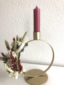 DIY Kerzenständer Trockenblumen